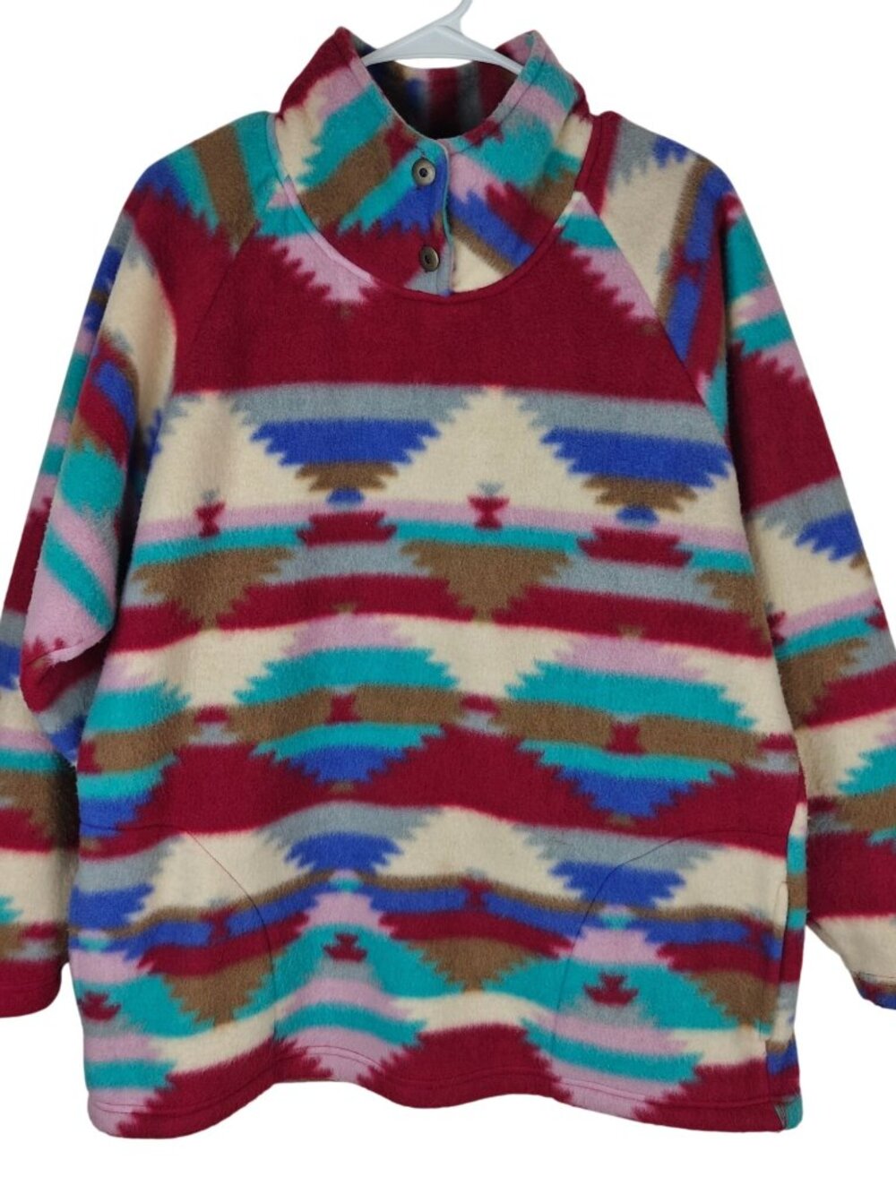 Vintage True American Classics Women's Fleece Pullover Size M Southwest Print